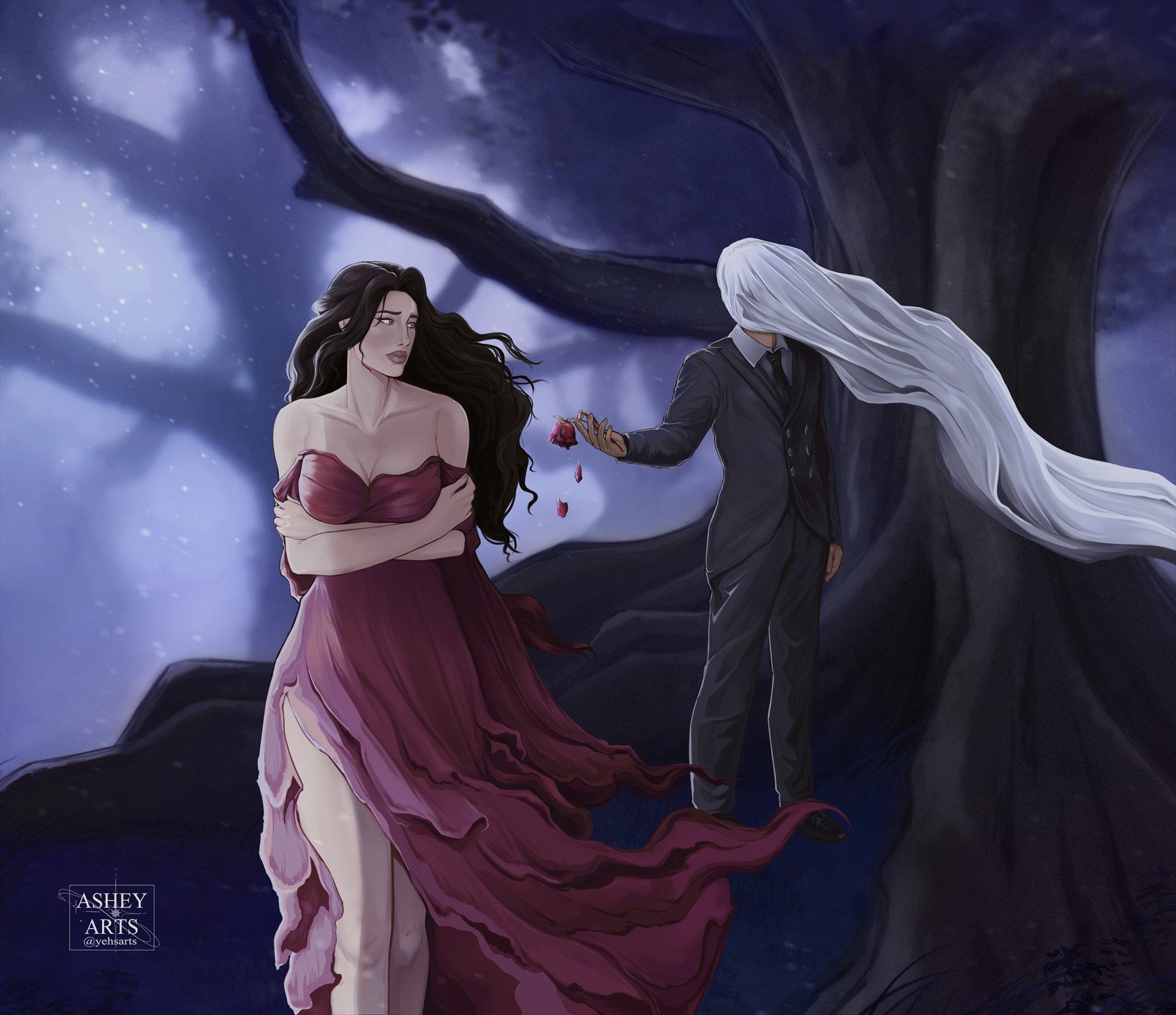 Curse of Eternally Laced Love — fantasy illustration by Ashey Arts