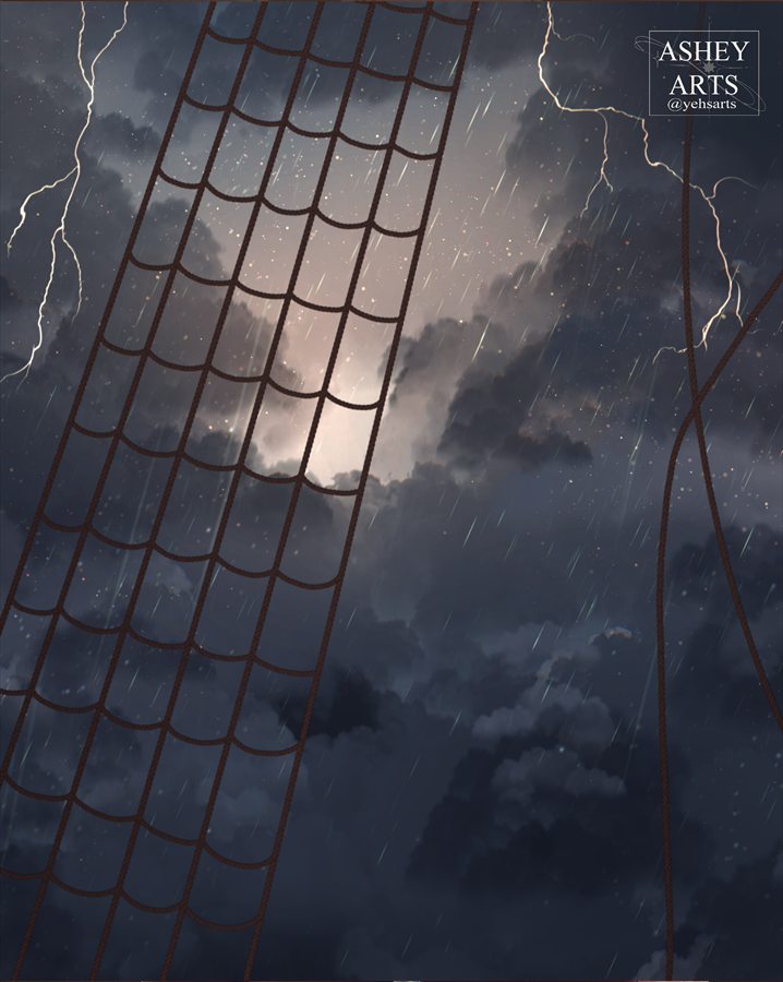 Complex background painted by Ashey Arts